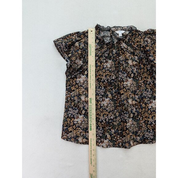 Time and Tru Women's Top Size S 4-6 Blue Floral Bohemian NEW - Picture 7 of 14